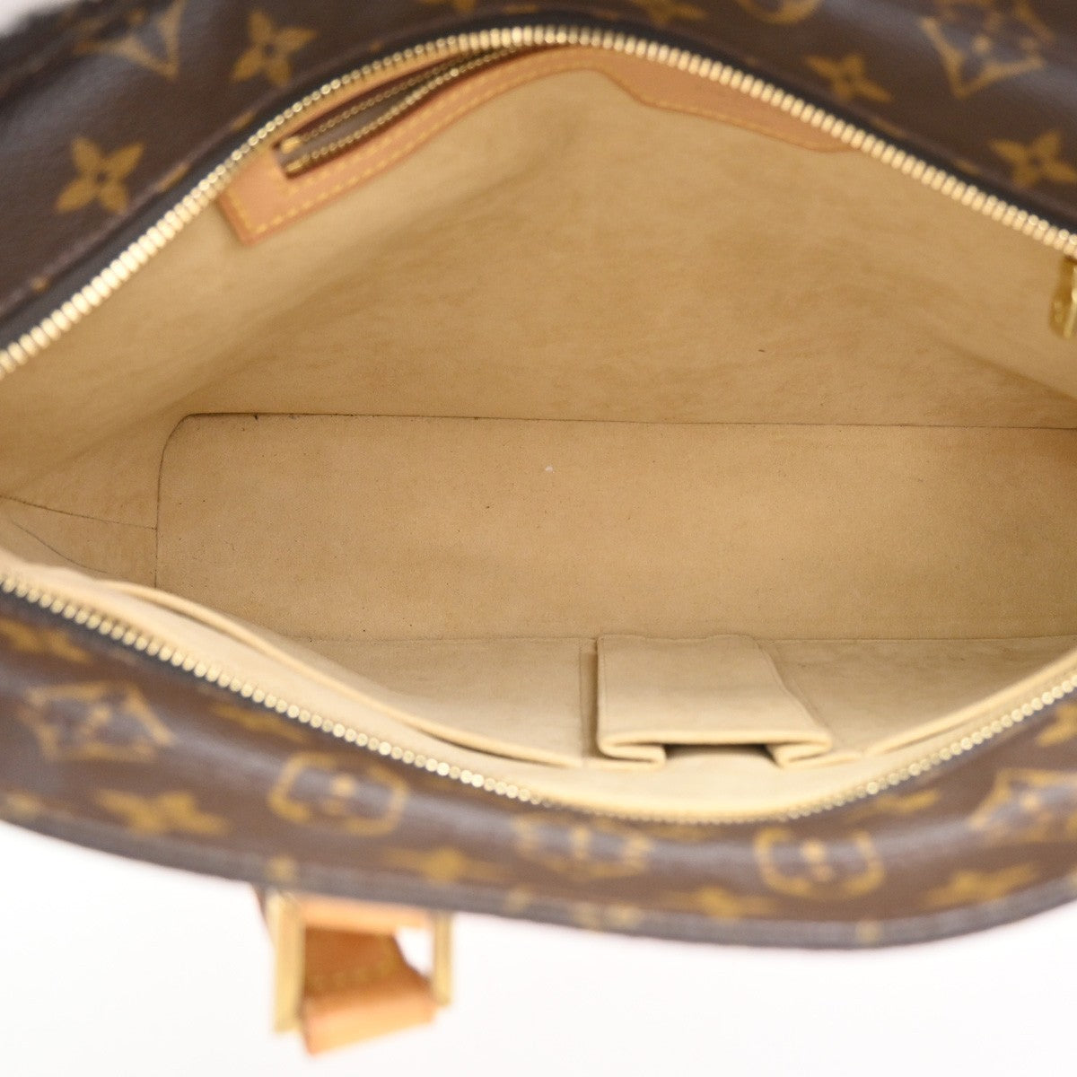 LOUIS VUITTON Logo Luco Shoulder Tote Bag Monogram Leather Brown M51155 77CA904