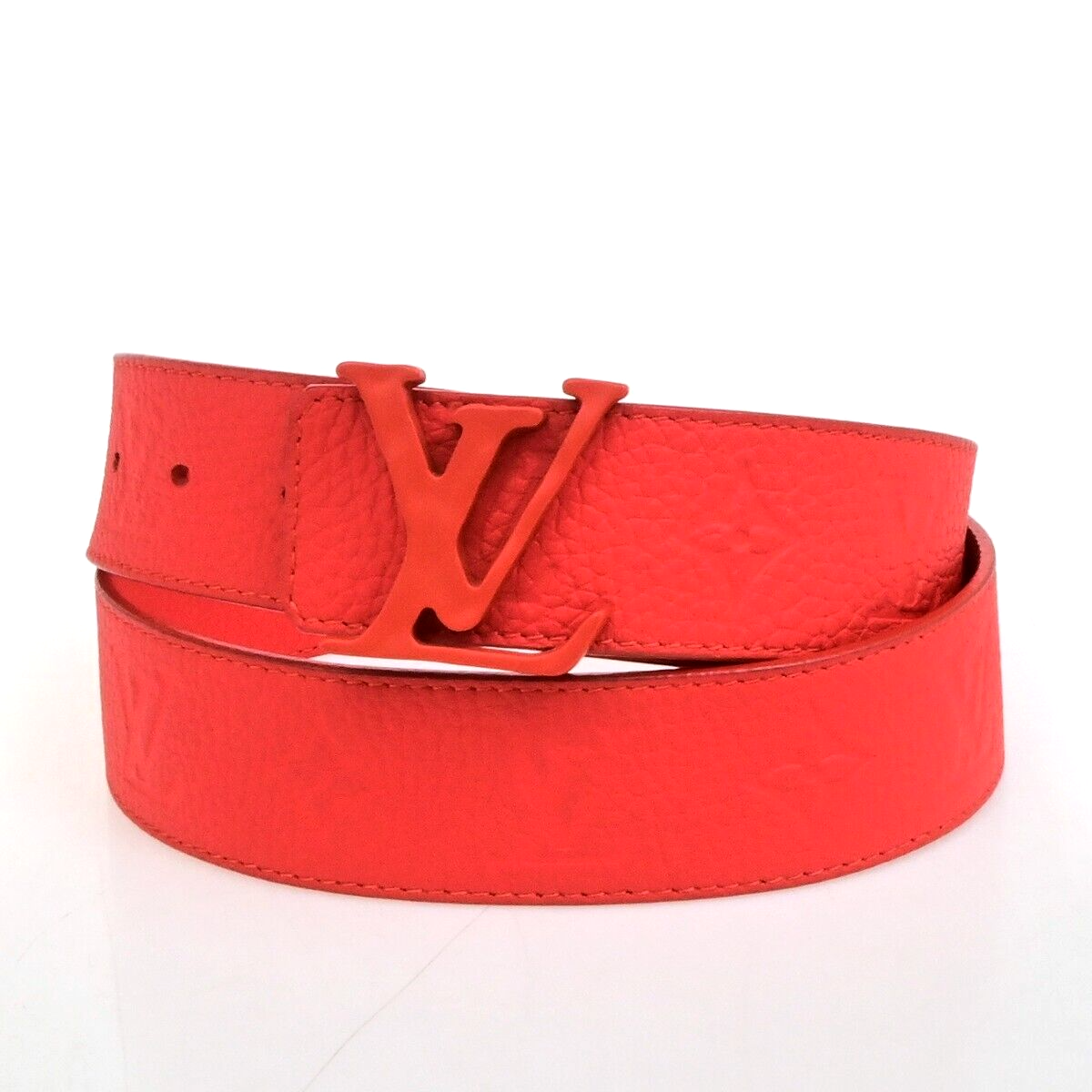 LOUIS VUITTON Ceinture LV Shape Belt  98/38 Taurillon Leather Red MP238 89RL093