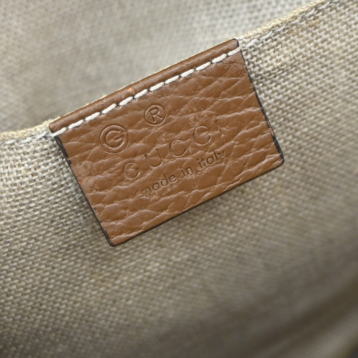 GUCCI Logo Bree GG Pattern Crossbody Shoulder Bag Canvas Leather Brown 77YH970
