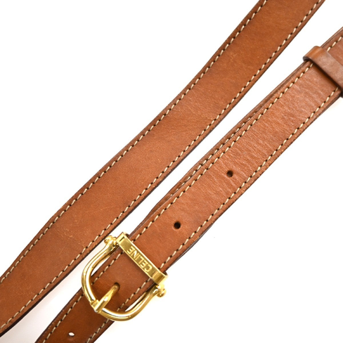 CELINE Logo Macadam Pattern Shoulder Bag PVC Leather Brown GHW Italy 62KP342