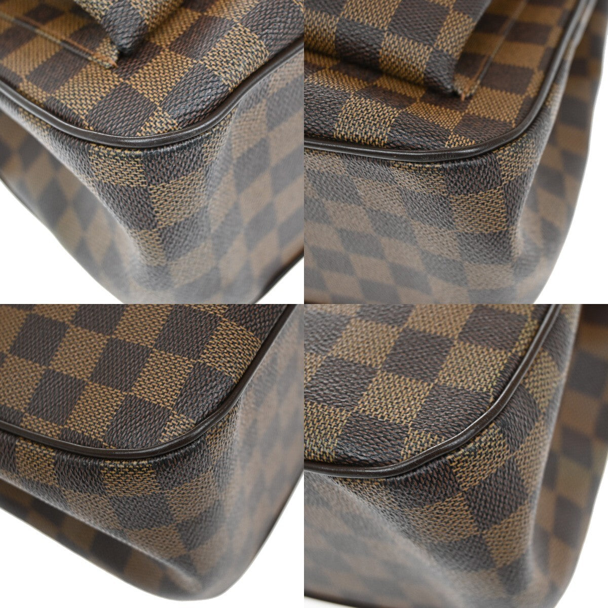 LOUIS VUITTON Uzes Shoulder Bag Damier Ebene Leather Brown France N51128 24EE389