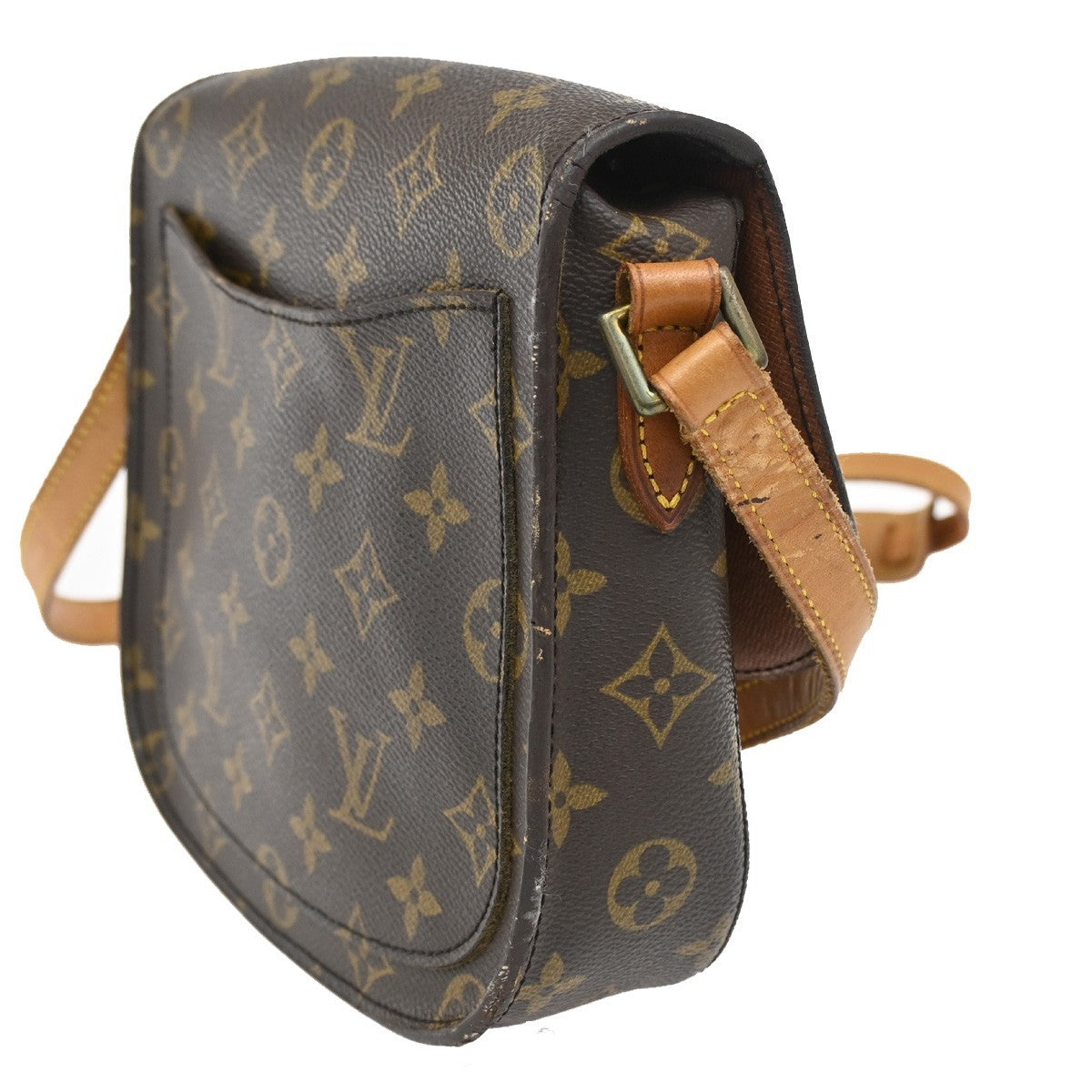 LOUIS VUITTON Saint Cloud MM Shoulder Bag Monogram Leather Brown M51243 31KP037