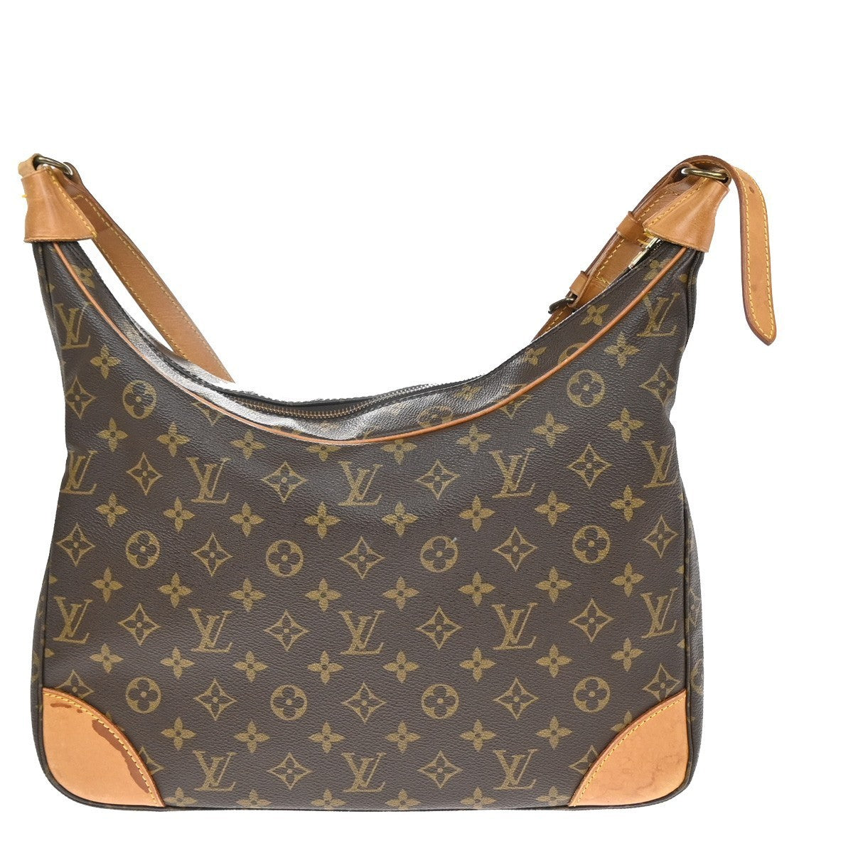 LOUIS VUITTON Boulogne 35 Shoulder Bag Monogram Leather Brown M51260 88YJ095