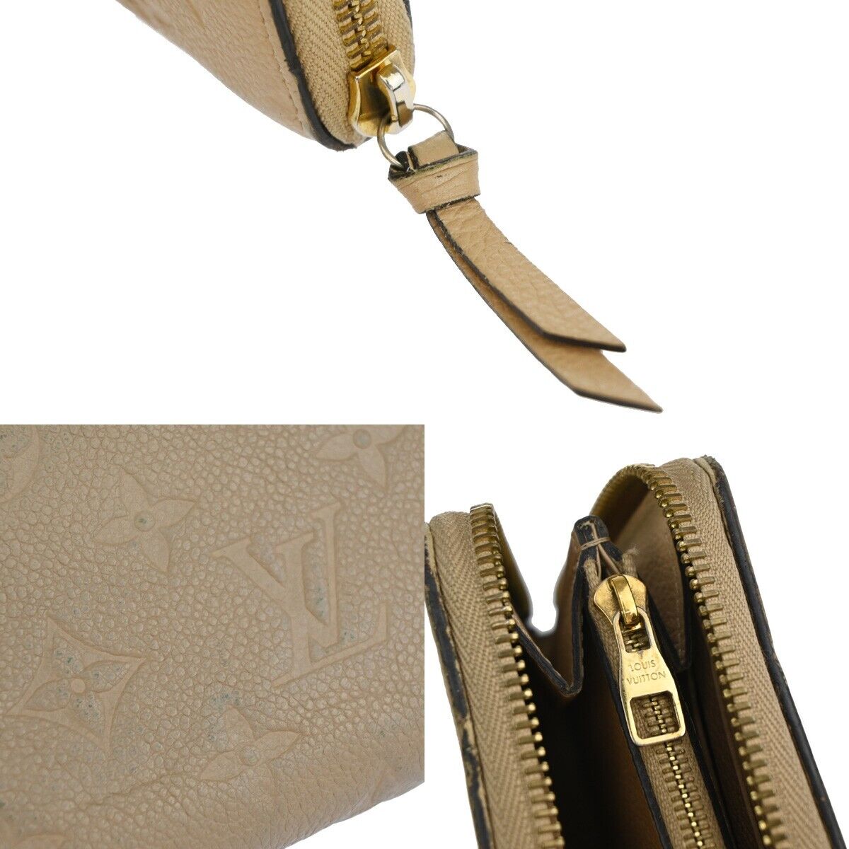 LOUIS VUITTON Clemence Long Bifold Wallet Monogram Empreinte BE M60173 64KA130