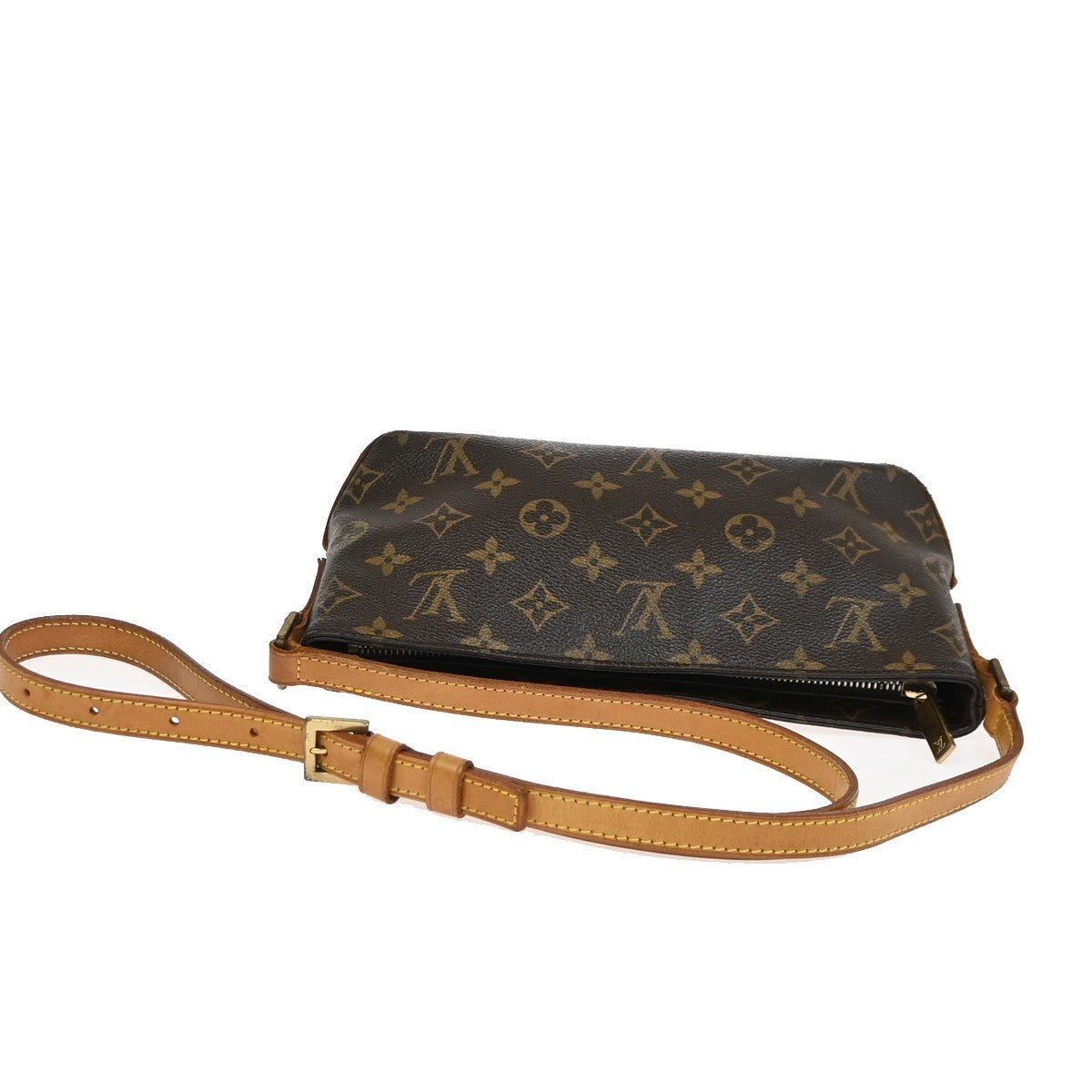 LOUIS VUITTON Logo Trotteur Shoulder Bag Monogram Leather Brown M51240 72YH917