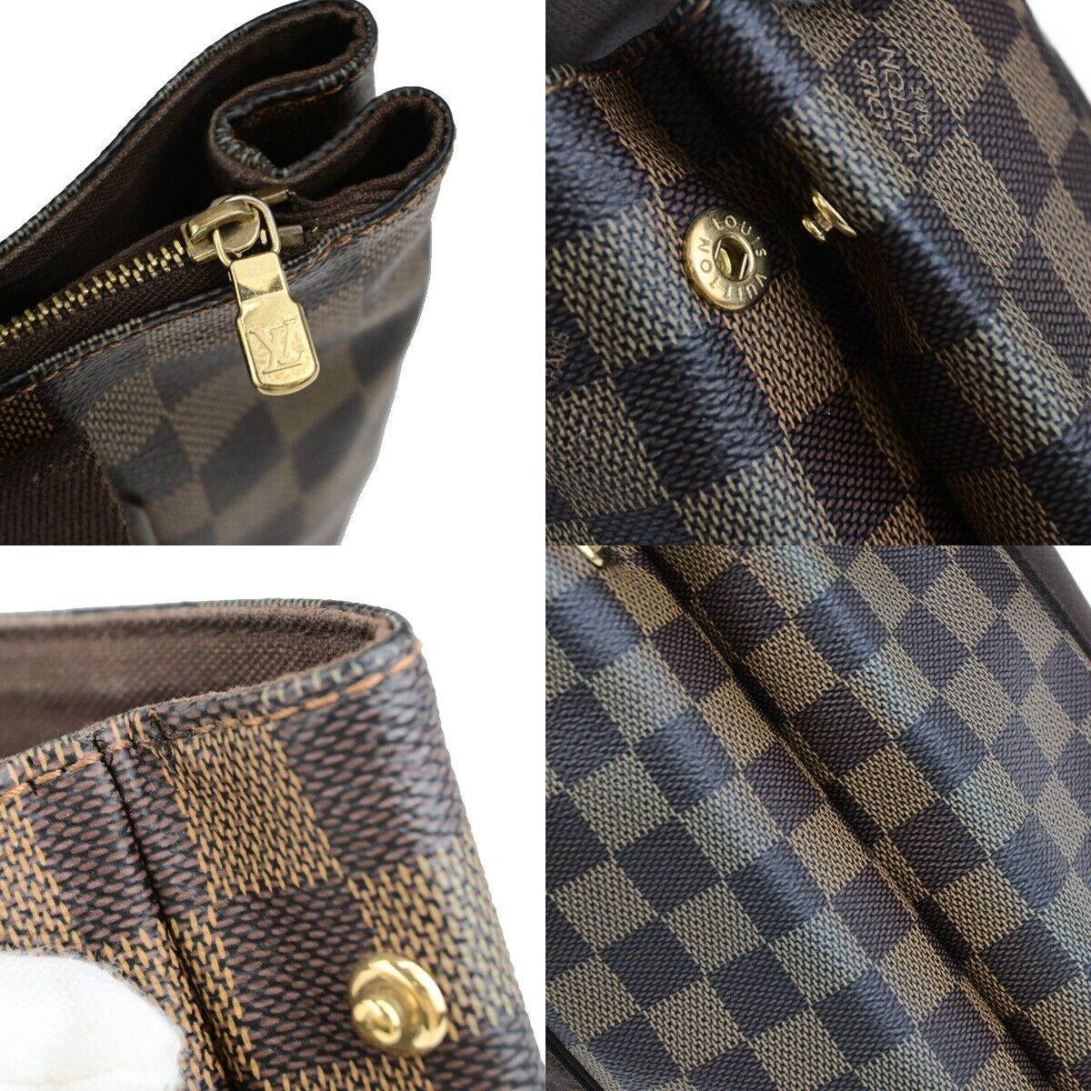 LOUIS VUITTON Cabas Beaubourg Shoulder Bag Damier Ebene Leather N52006 75EC527