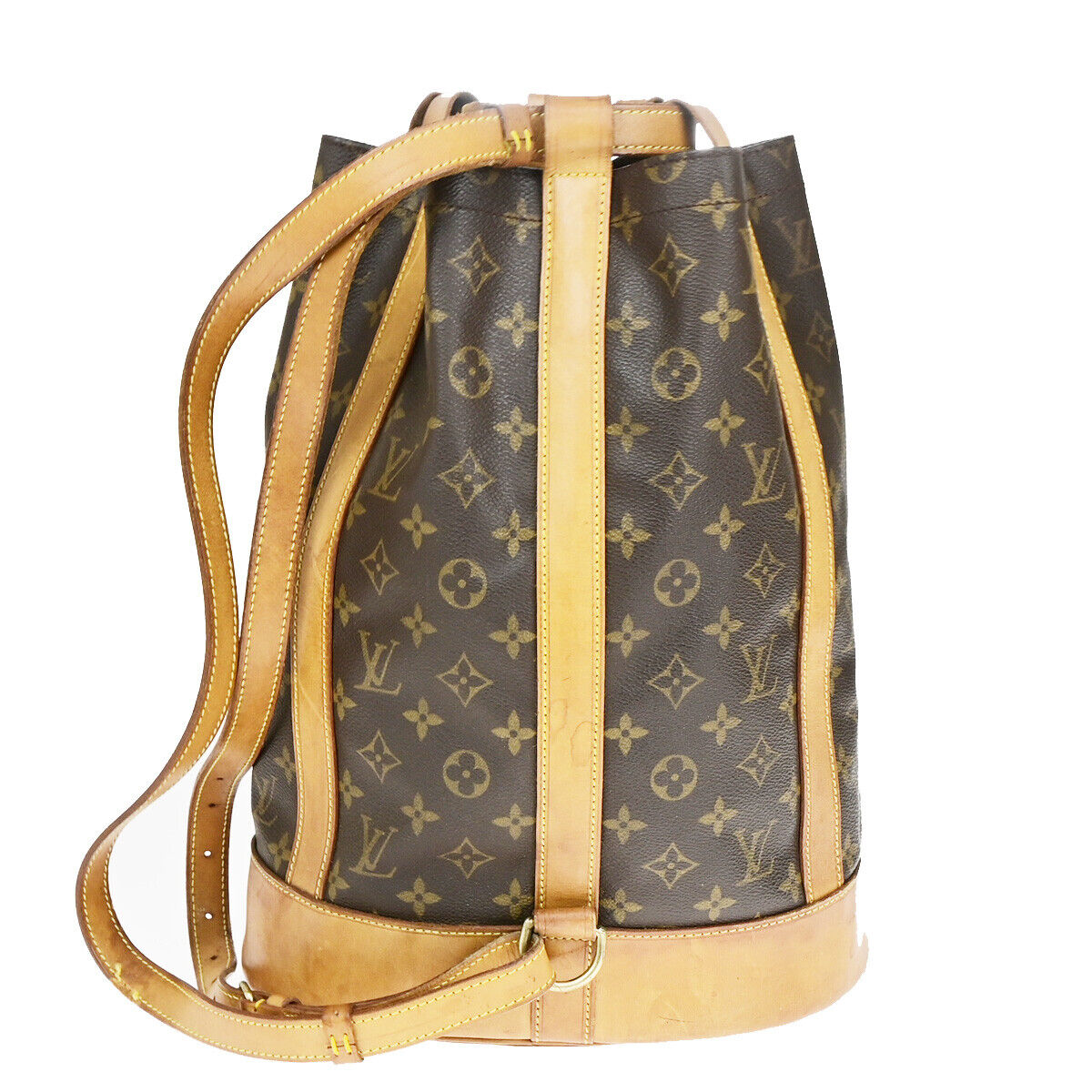 LOUIS VUITTON LV Randonnee PM Shoulder Bag Monogram Leather Brown M42243 31YF430