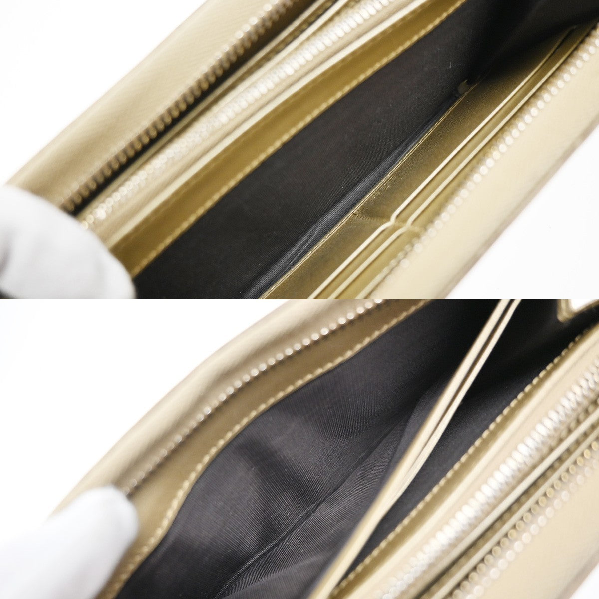 GUCCI Logo Guccissima GG Pattern Long Zipper Wallet Leather Beige GHW 09KP533
