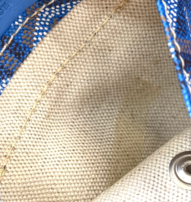 GOYARD Anjou Mini  Shoulder Hand Tote Bag Pouch Blue Canvas Leather 654RL918