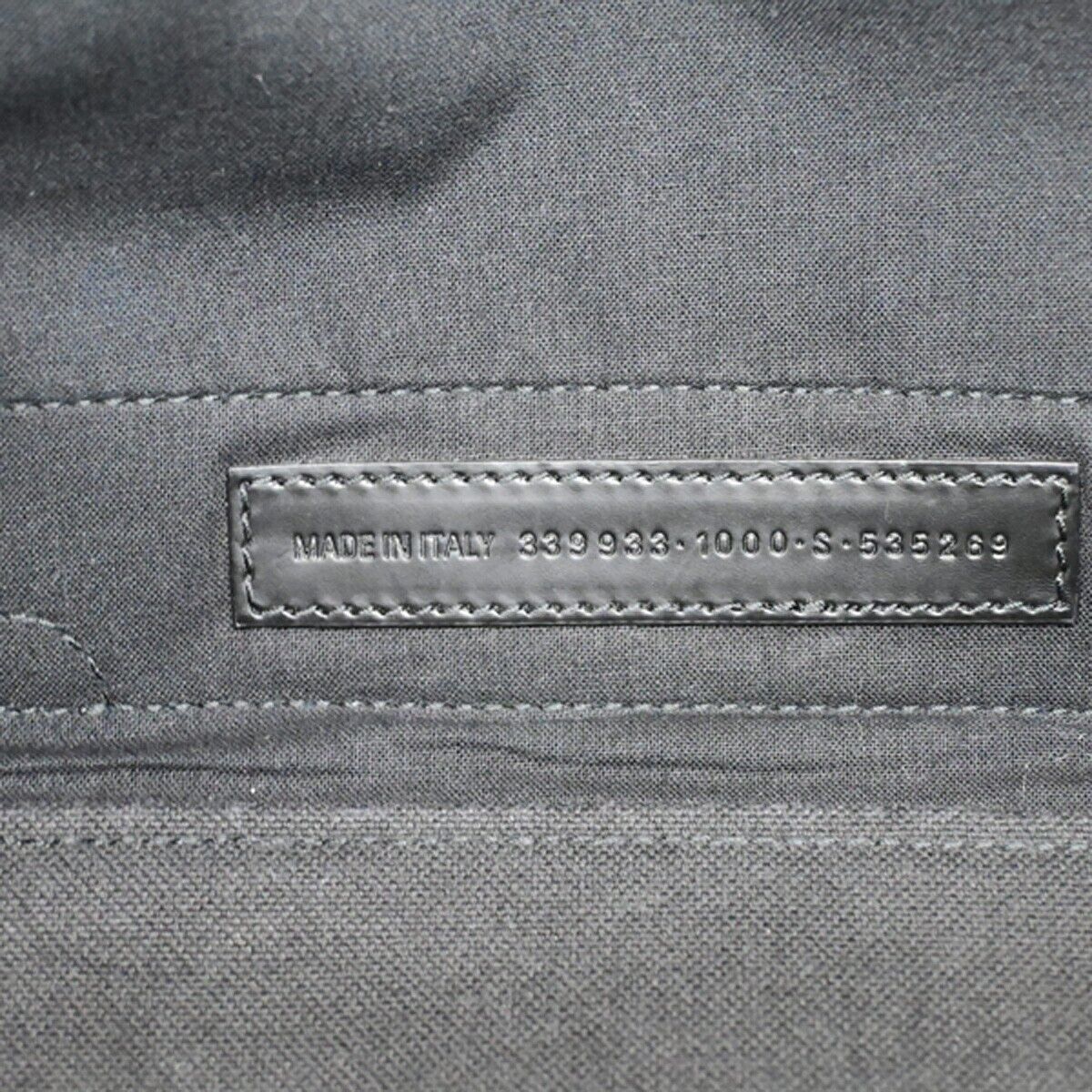 BALENCIAGA Navy Cabas S Hand Tote Bag Canvas Leather Black SHW Italy 32ED210