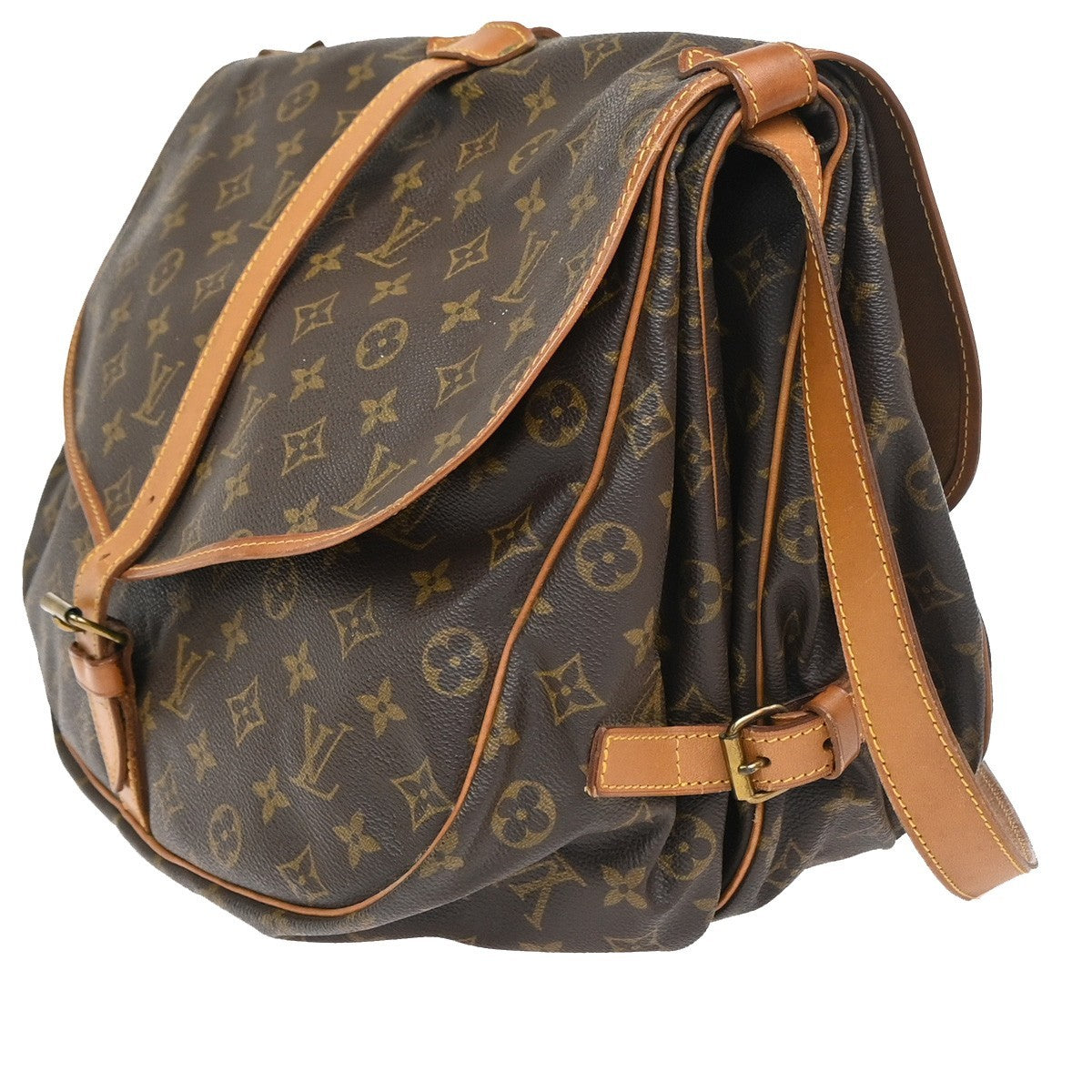 LOUIS VUITTON Saumur 35 Shoulder Bag Monogram Leather BN France M42254 79KC946