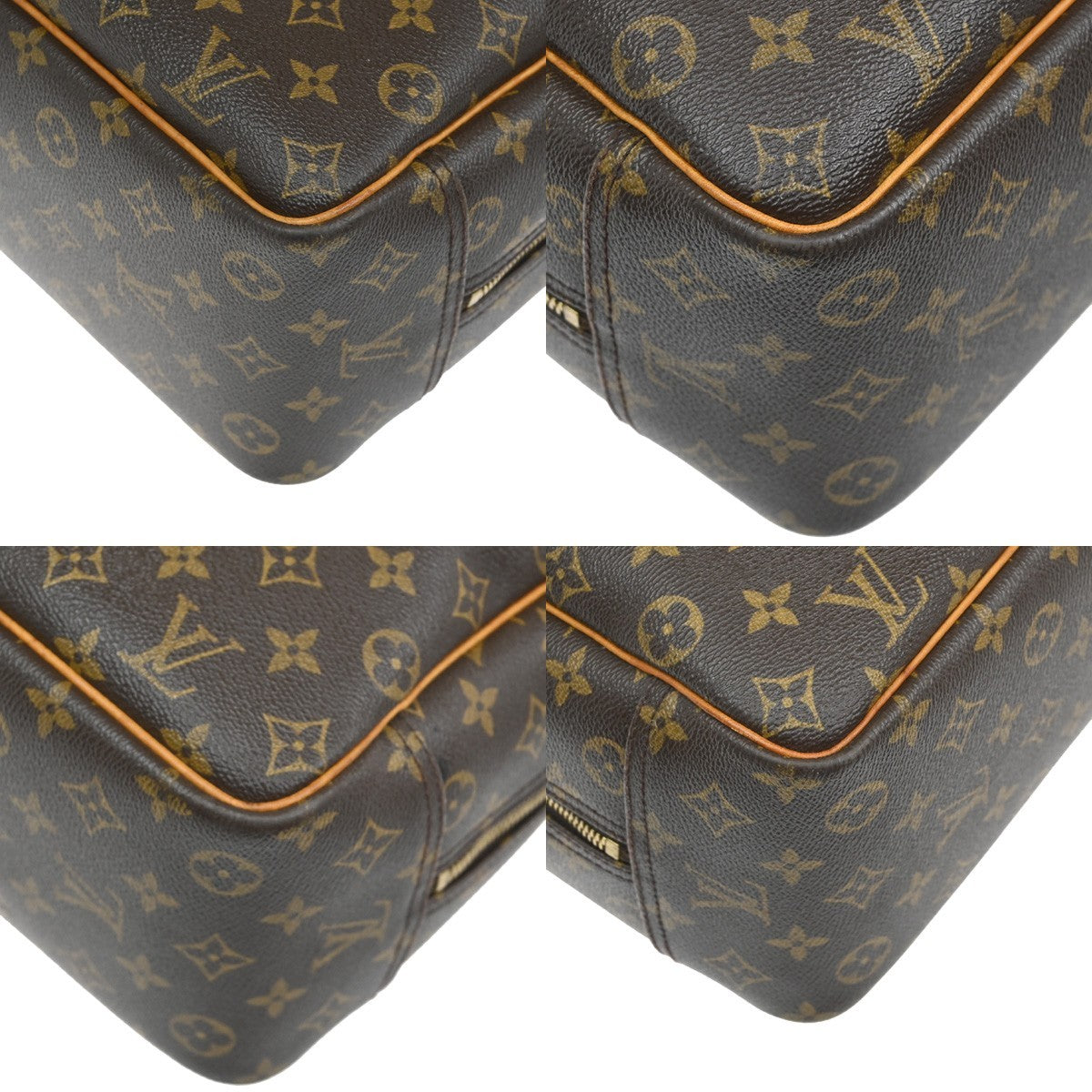 LOUIS VUITTON LV Logo Deauville Hand Bag Monogram Leather Brown M47270 68DA006