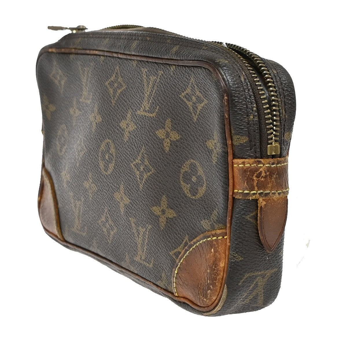 LOUIS VUITTON Marly Dragonne PM Clutch Hand Bag Monogram Leather M51827 07KD186