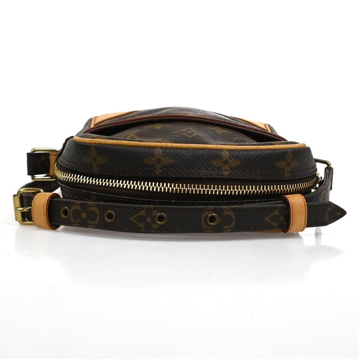 LOUIS VUITTON Danube Shoulder Bag Monogram Leather Brown USA M45266 11CA836