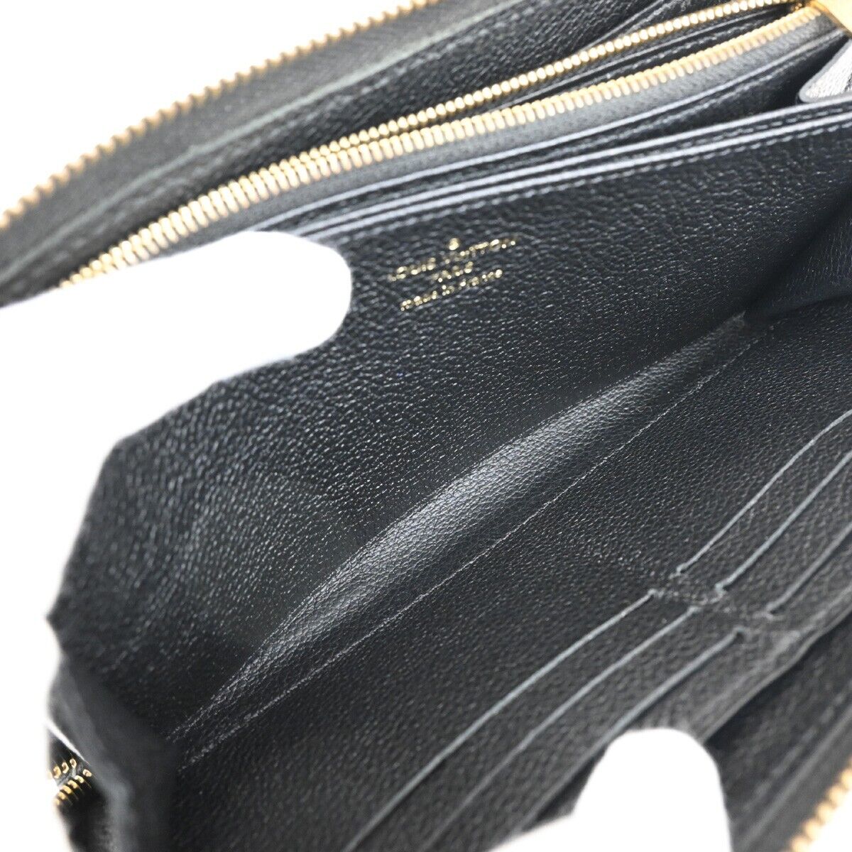 LOUIS VUITTON LV Zippy Long Wallet Monogram Empreinte Balck M93435 32FA522