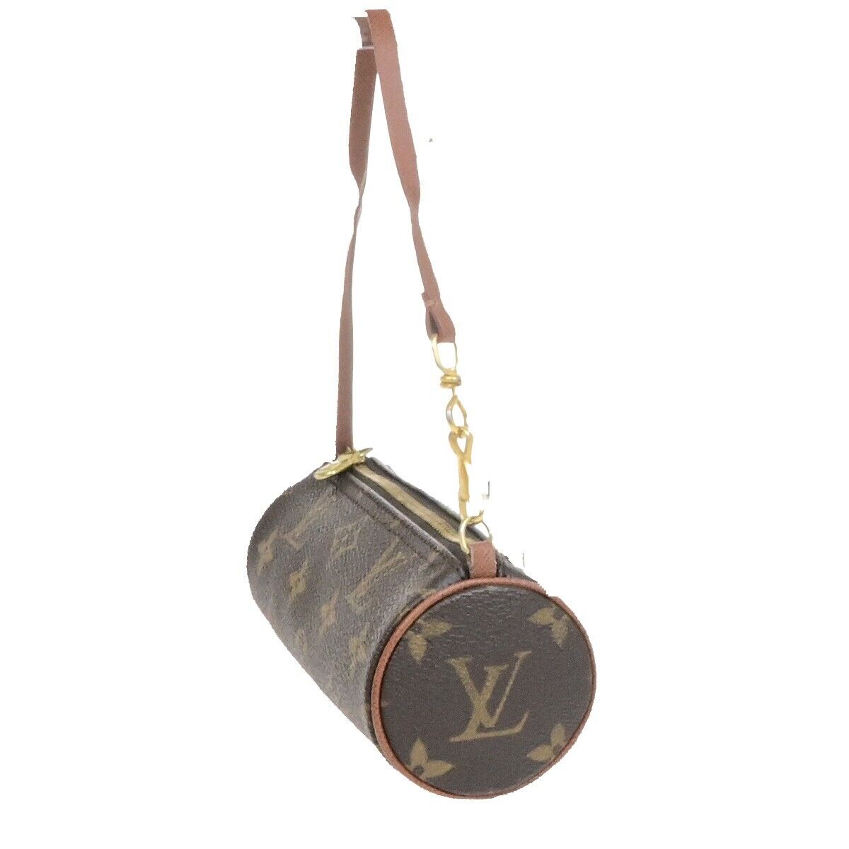 LOUIS VUITTON Logo Papillon Pouch Hand Bag Monogram Leather BN M51380 62ED983