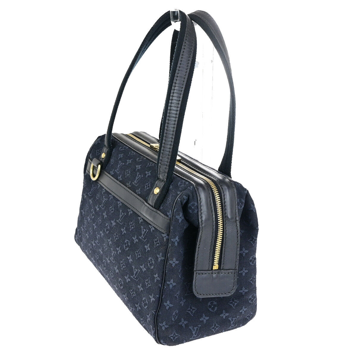 LOUIS VUITTON Josephine PM Hand Bag Monogram Mini Canvas Blue M92414 77YG590
