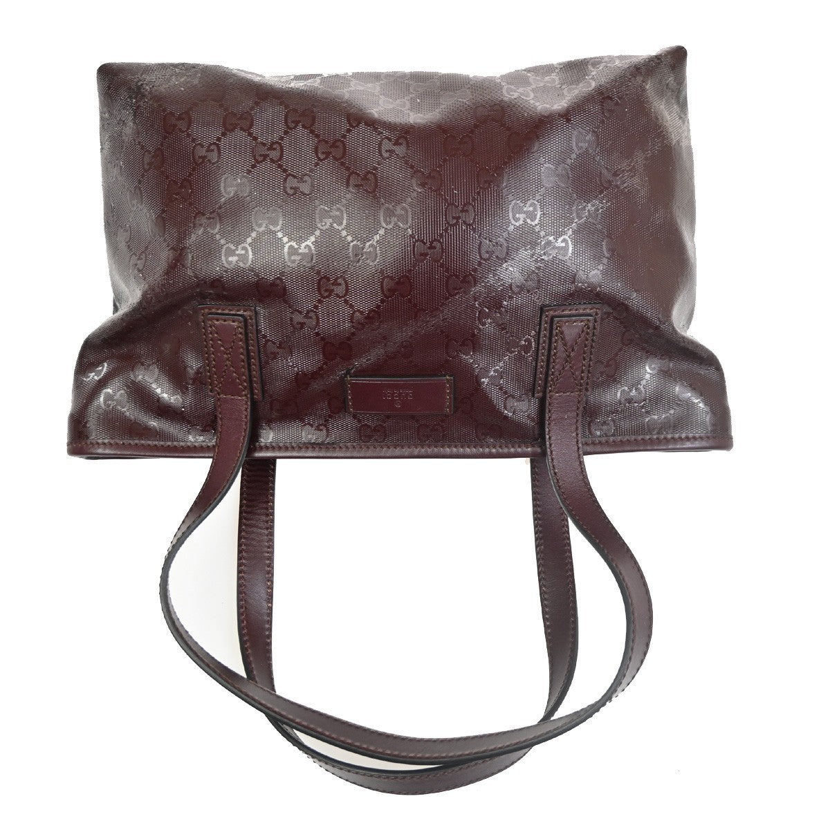 GUCCI Logo Imprime GG Pattern Shoulder Tote Bag PVC Leather Red SHW 67TA449