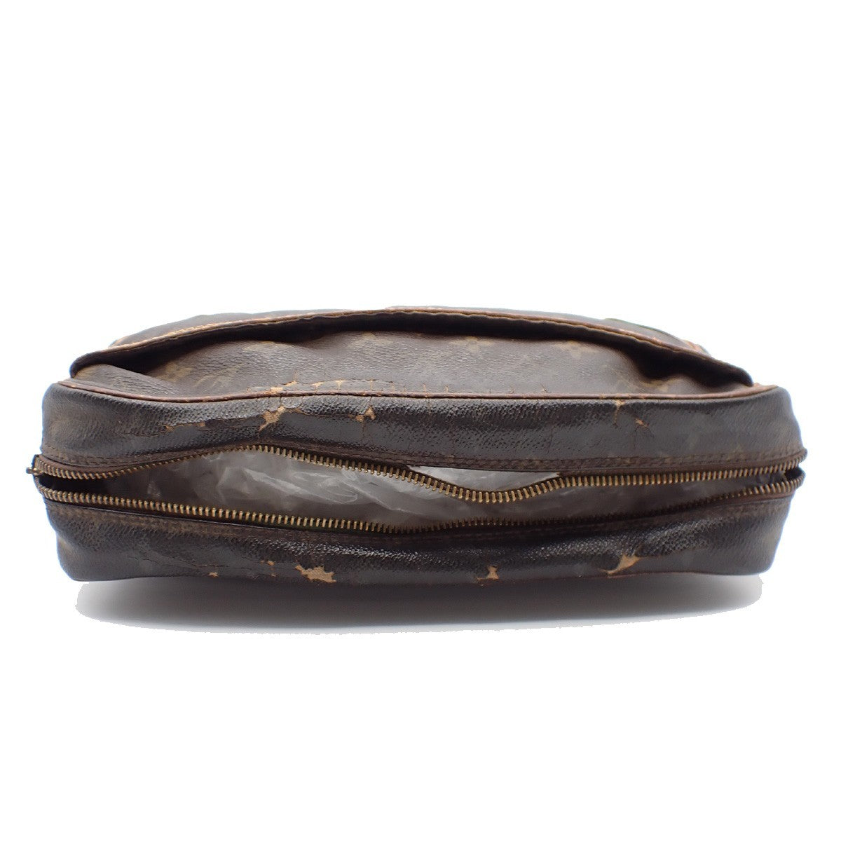 LOUIS VUITTON Compiegne 28 Clutch Hand Bag Monogram Leather Brown M51845 08KC322