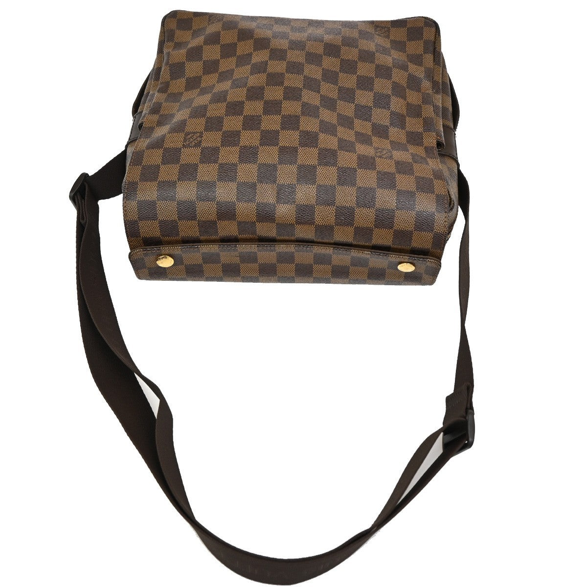 LOUIS VUITTON Naviglio Shoulder Bag Damier Ebene Leather Brown N45255 90TA040