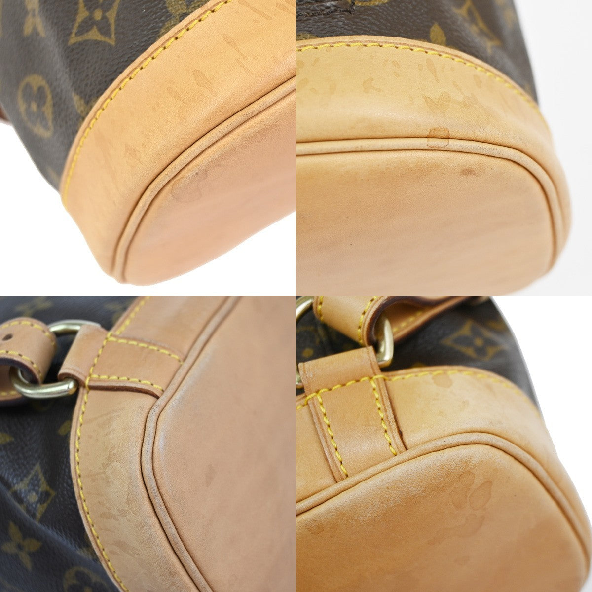LOUIS VUITTON Montsouris MM Backpack Bag Monogram Leather Brown M51136 51YJ002