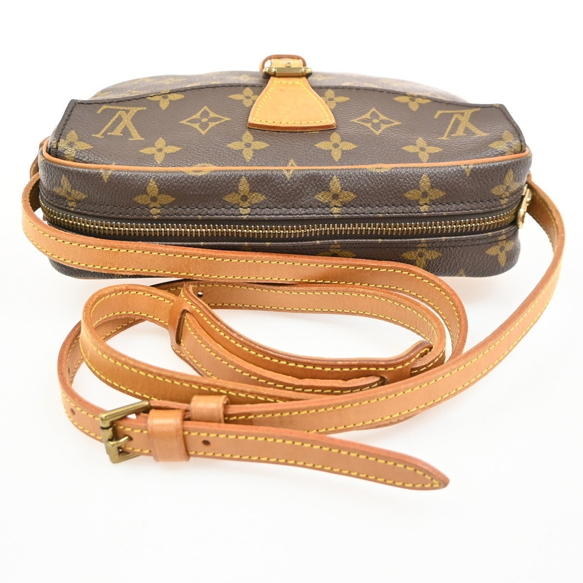 LOUIS VUITTON Jeune Fille PM Shoulder Bag Monogram Leather Brown M51227 83PA087