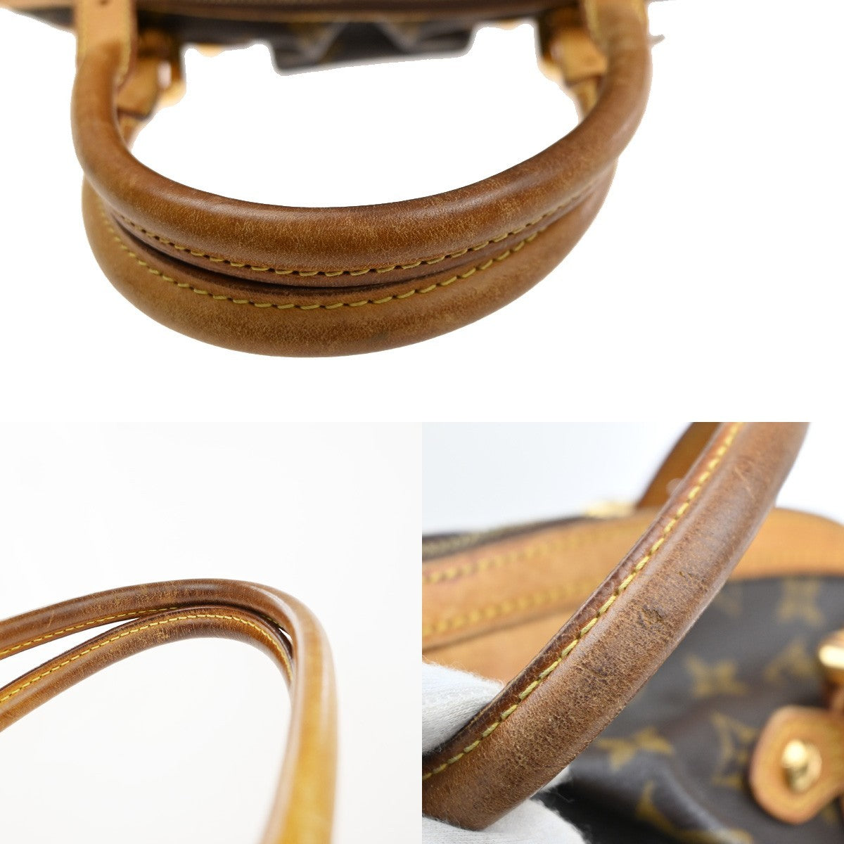 LOUIS VUITTON LV Tivoli GM Shoulder Bag Monogram Leather Brown M40144 70MA640