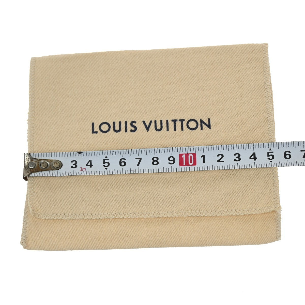 LOUIS VUITTON Logo 10 Set Dust Bag Drawstring Canvas Cotton Beige Brown 09KC415