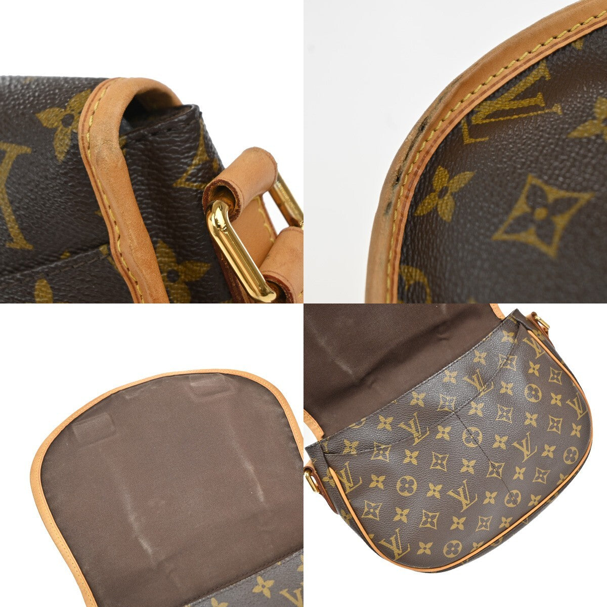 LOUIS VUITTON Menilmontant PM Shoulder Bag Monogram Leather BN M40474 50EE215