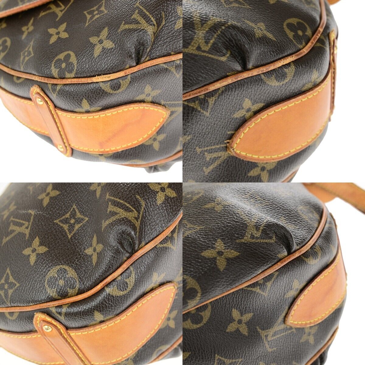 LOUIS VUITTON Tolum GM Shoulder Bag Monogram Leather Brown GHW M40075 37EC917