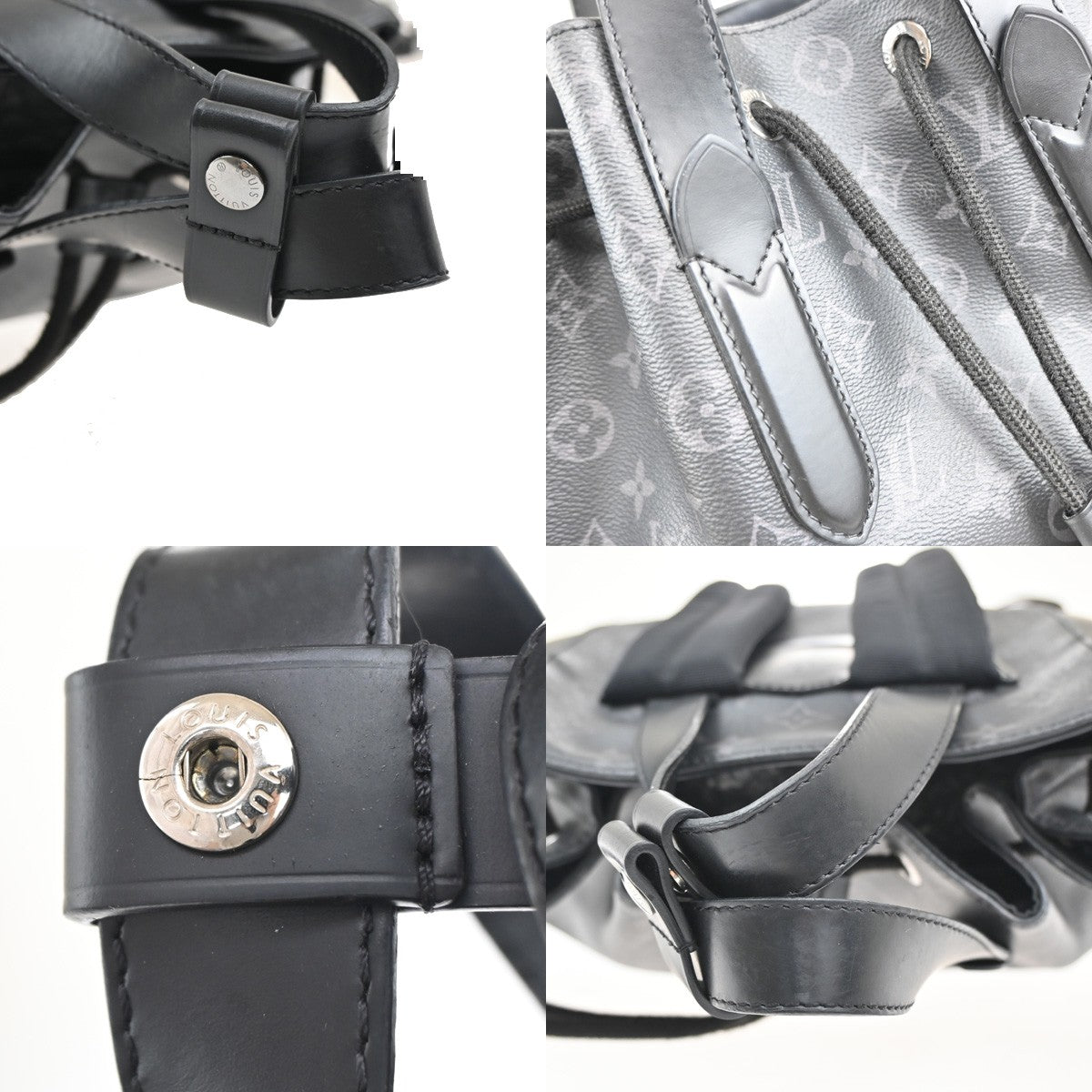 LOUIS VUITTON Explorer Backpack Bag Monogram Eclipse Leather BK M40527 691RL414