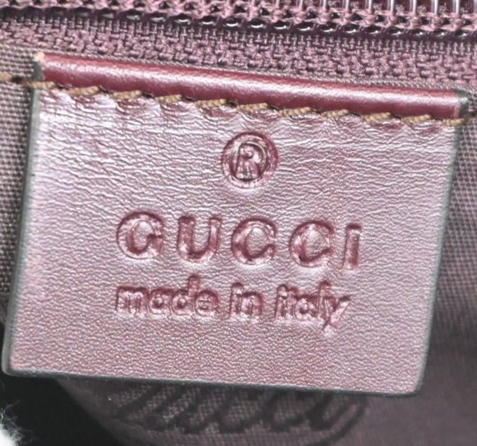 GUCCI Logo Imprime GG Pattern Shoulder Tote Bag PVC Leather Red SHW 67TA449