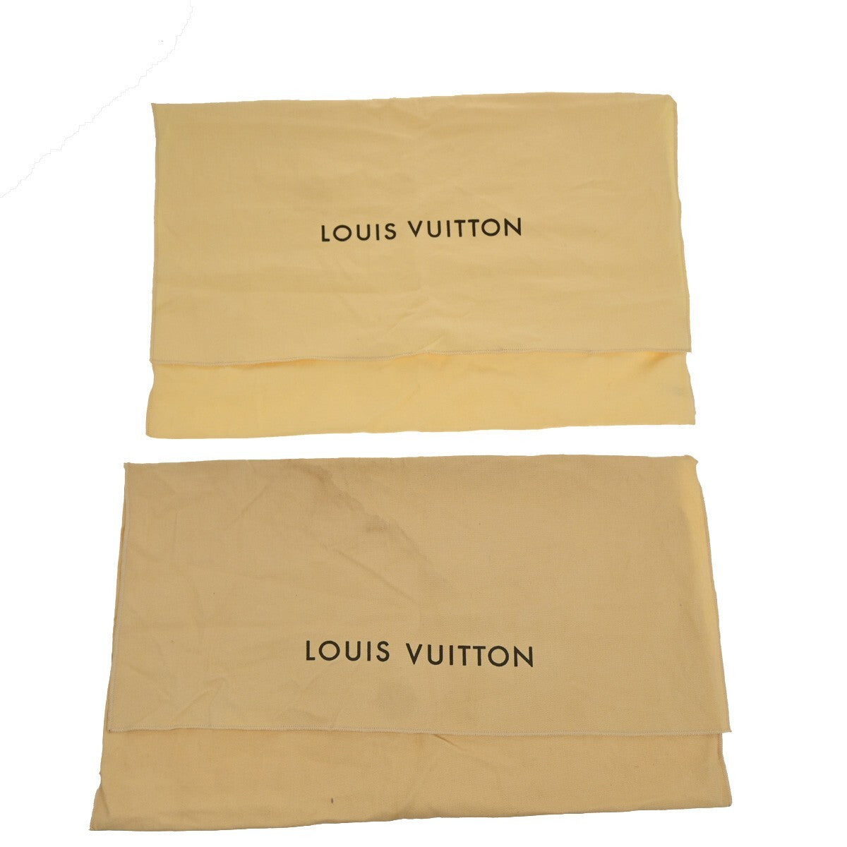 LOUIS VUITTON Logo 10 Set Dust Bag Drawstring Canvas Cotton Beige Brown 09FB551