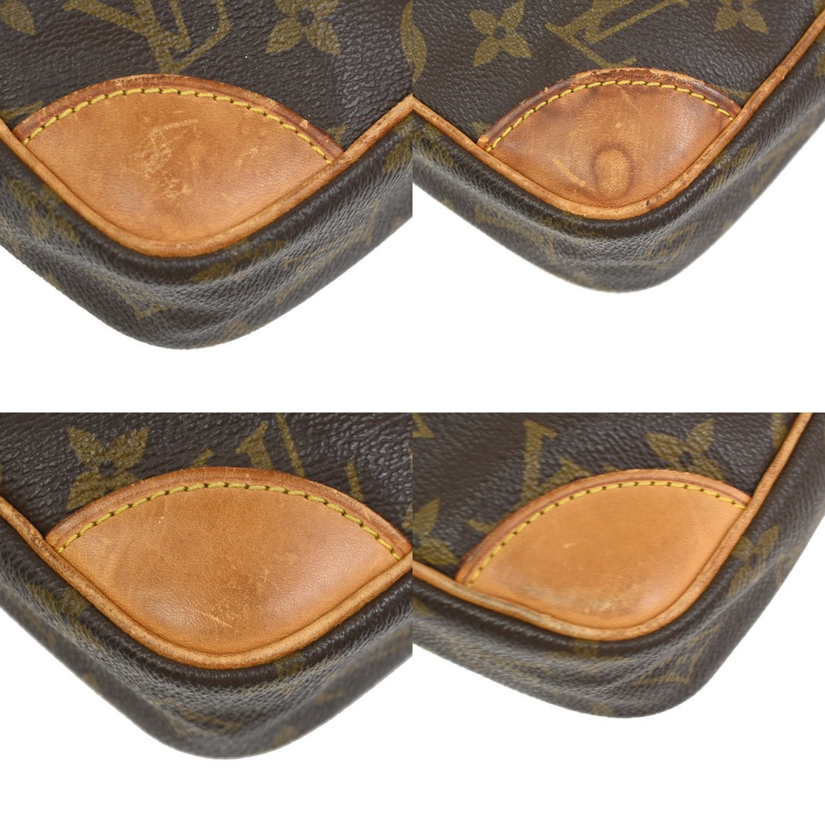 LOUIS VUITTON Danube Shoulder Bag Monogram Leather Brown France M45266 35KC828