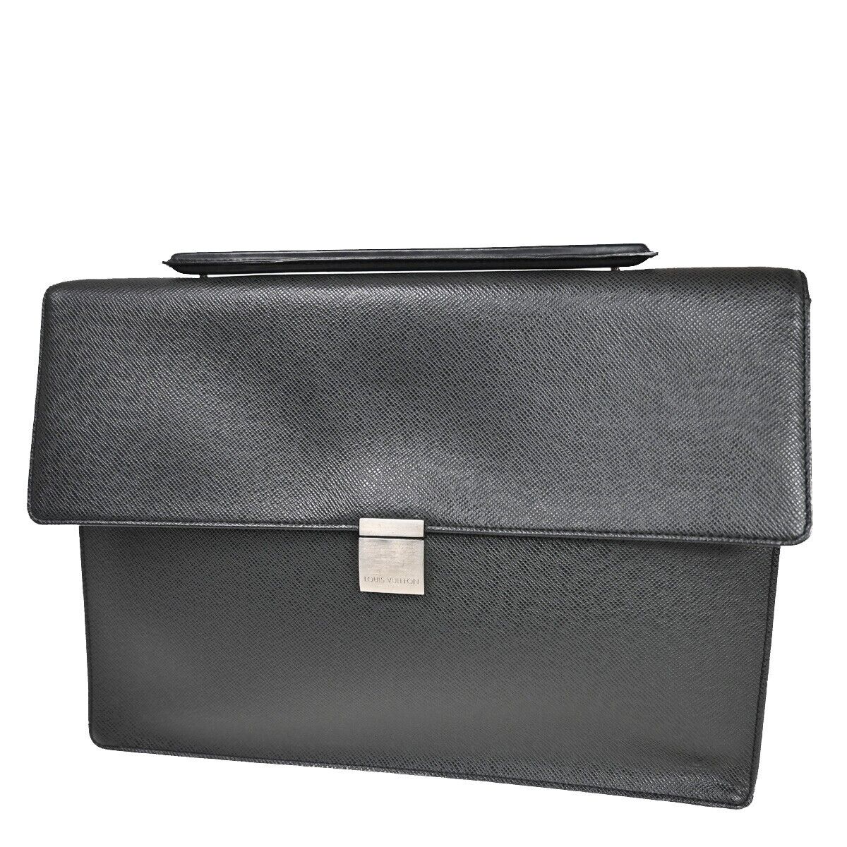 LOUIS VUITTON Porte Documents Angara Briefcase Bag Taiga Leather M30772 68YD749