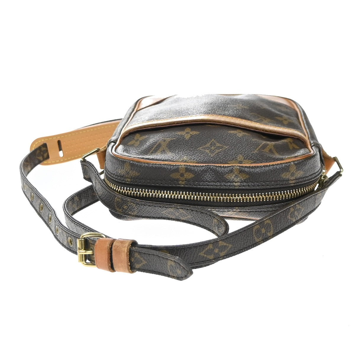 LOUIS VUITTON Danube Shoulder Bag Monogram Leather Brown France M45266 83KC783