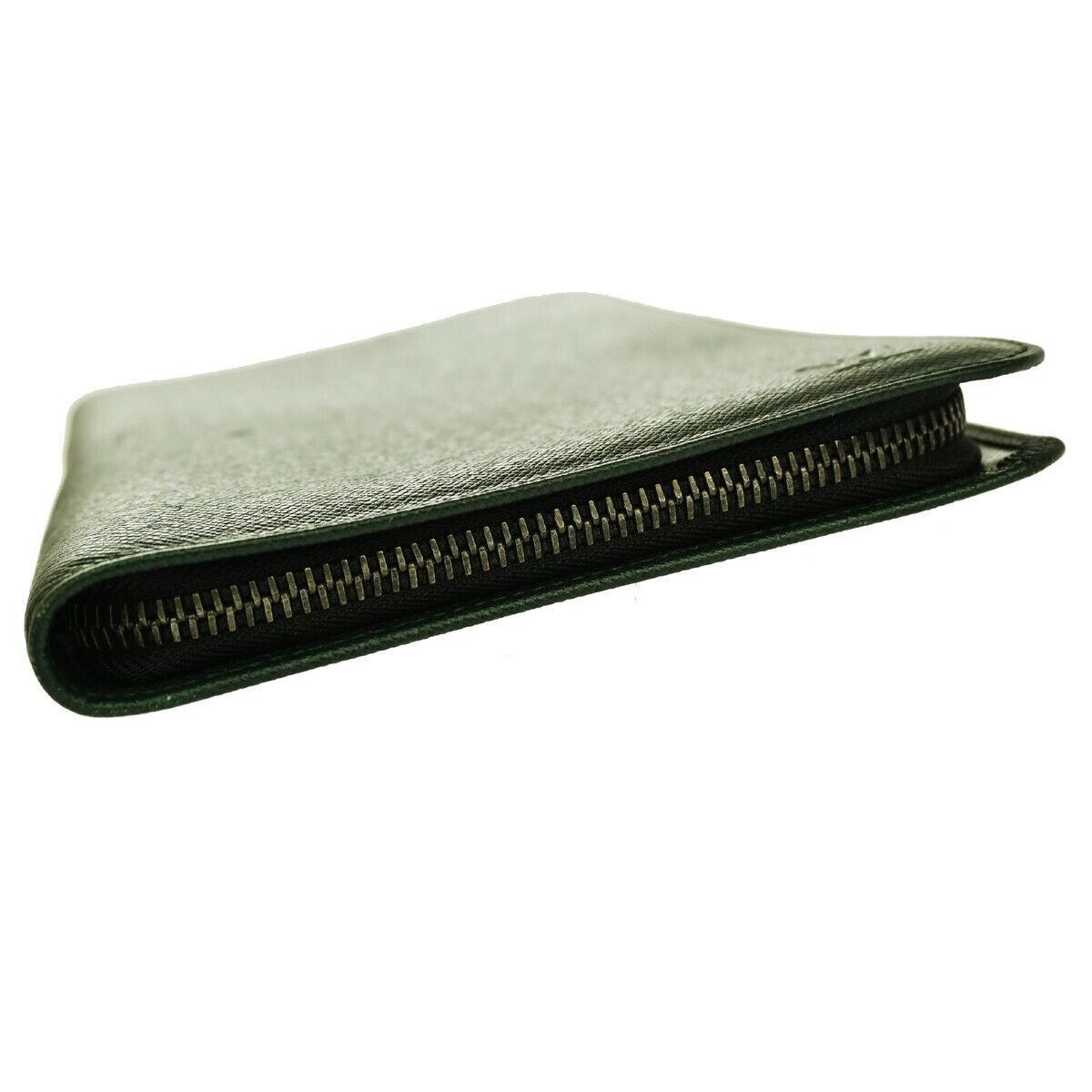 LOUIS VUITTON Travel Case Long Bifold Wallet Taiga Leather Epicea Green 63GA195