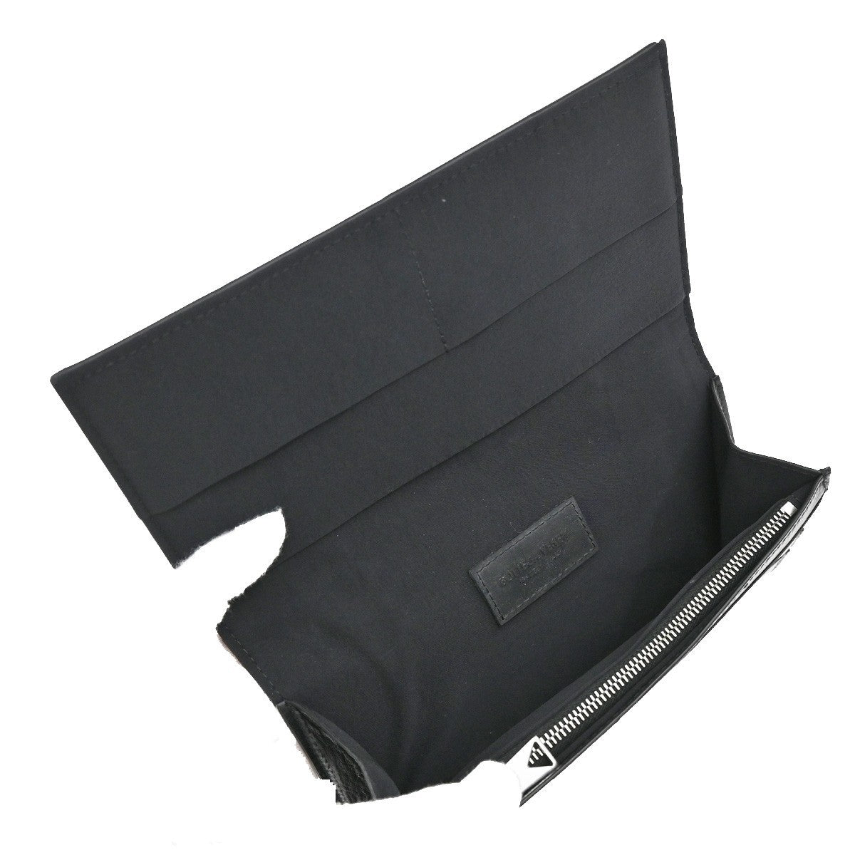 BOTTEGA VENETA Cassette Intrecciato Bifold Long Wallet Leather Black 83RF856