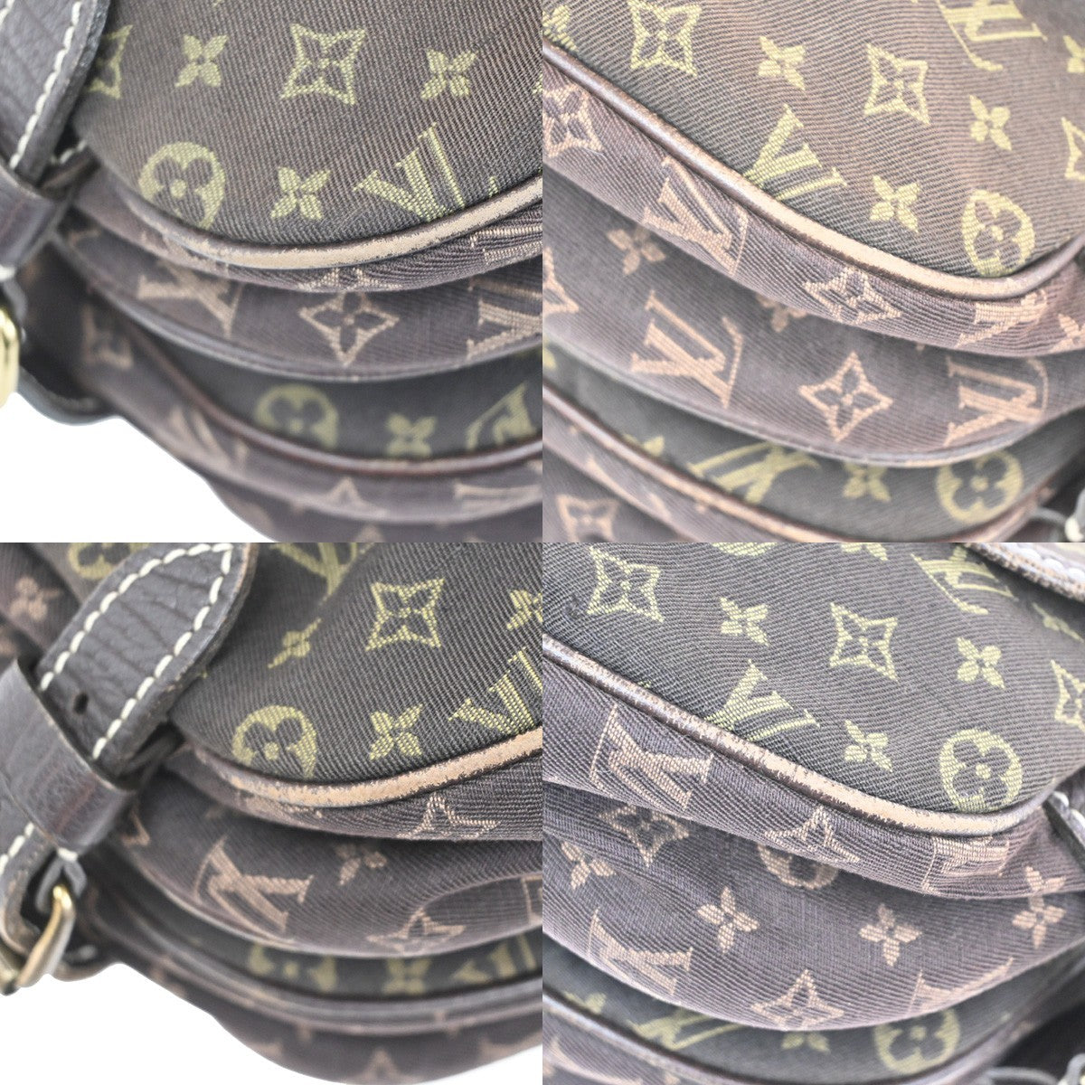 LOUIS VUITTON Saumur 30 Shoulder Bag Monogram Mini Lin Canvas BN M95227 33TA222