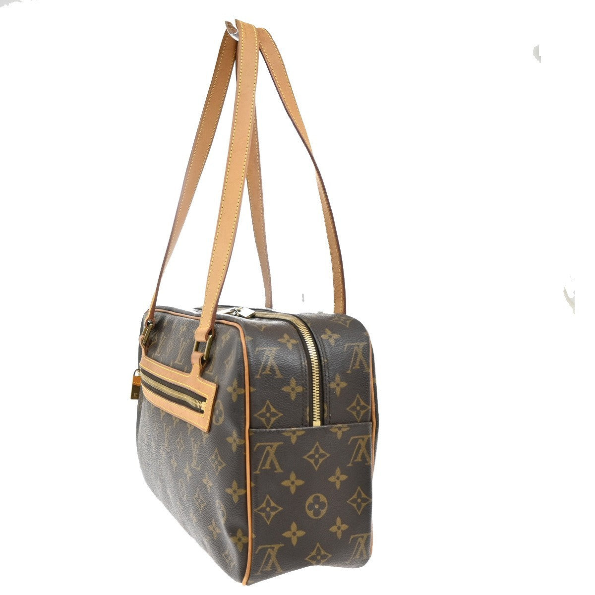LOUIS VUITTON LV Logo Cite GM Shoulder Bag Monogram Leather Brown M51181 11AA077