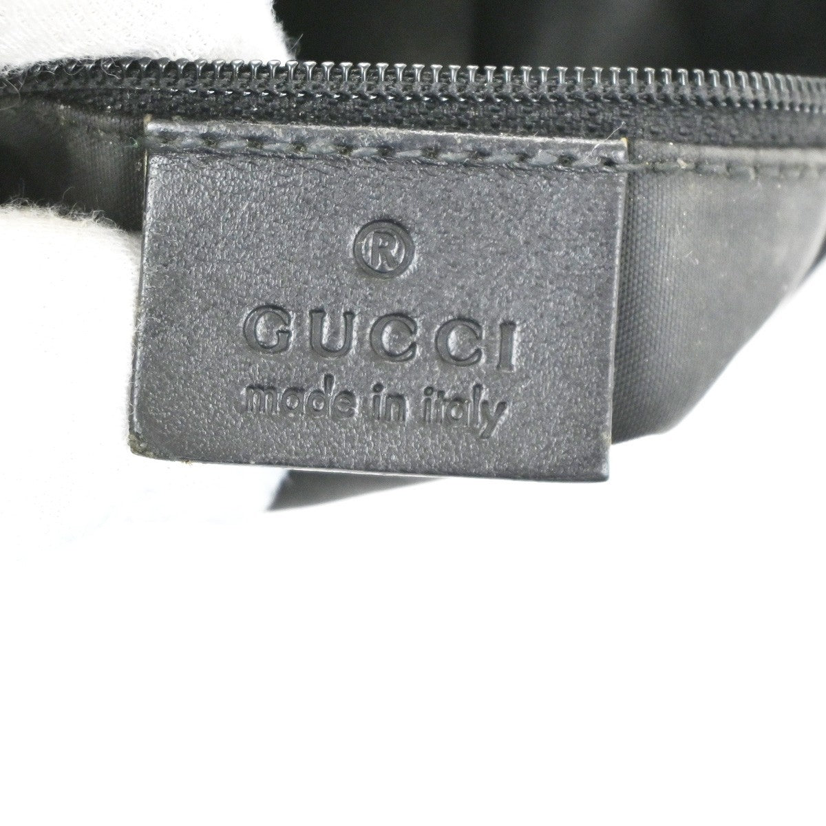 GUCCI Logo GG Pattern Shoulder Hand Bag Canvas Leather Black SHW Italy 34TA703