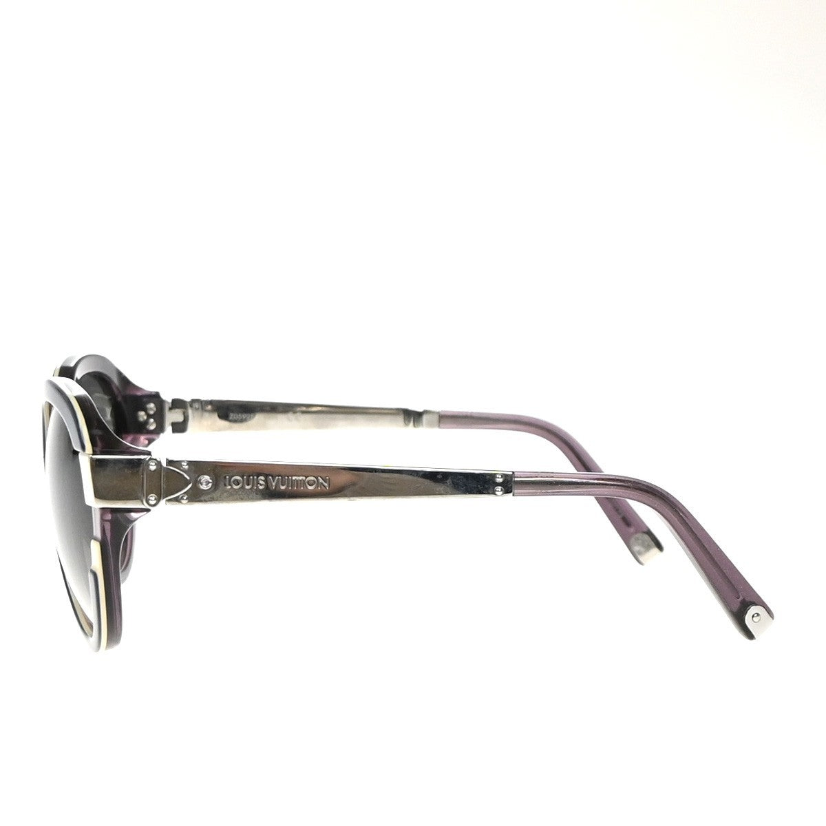 LOUIS VUITTON Glitter Sunglasses Eye Wear Plastic Blue Silver Z0592E 36RP159