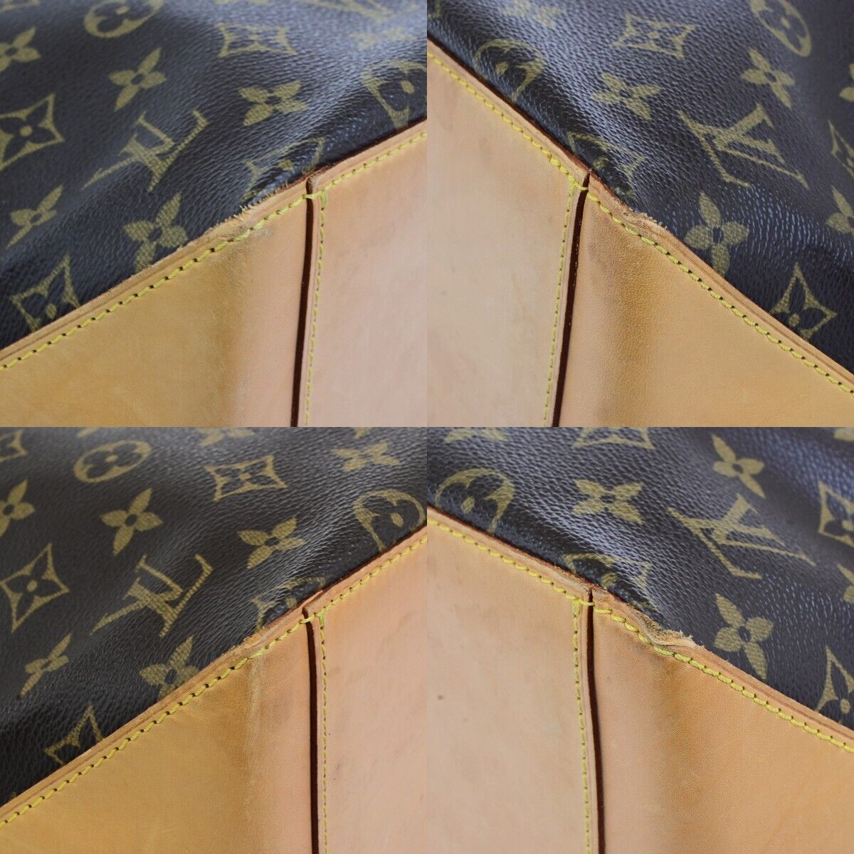 LOUIS VUITTON Cabas Piano Shoulder Bag Monogram Leather Brown M51148 18ED487