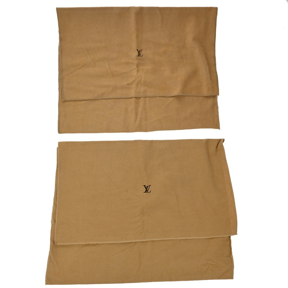 LOUIS VUITTON Logo 10 Set Dust Bag Drawstring Canvas Cotton Beige Brown 01KP237
