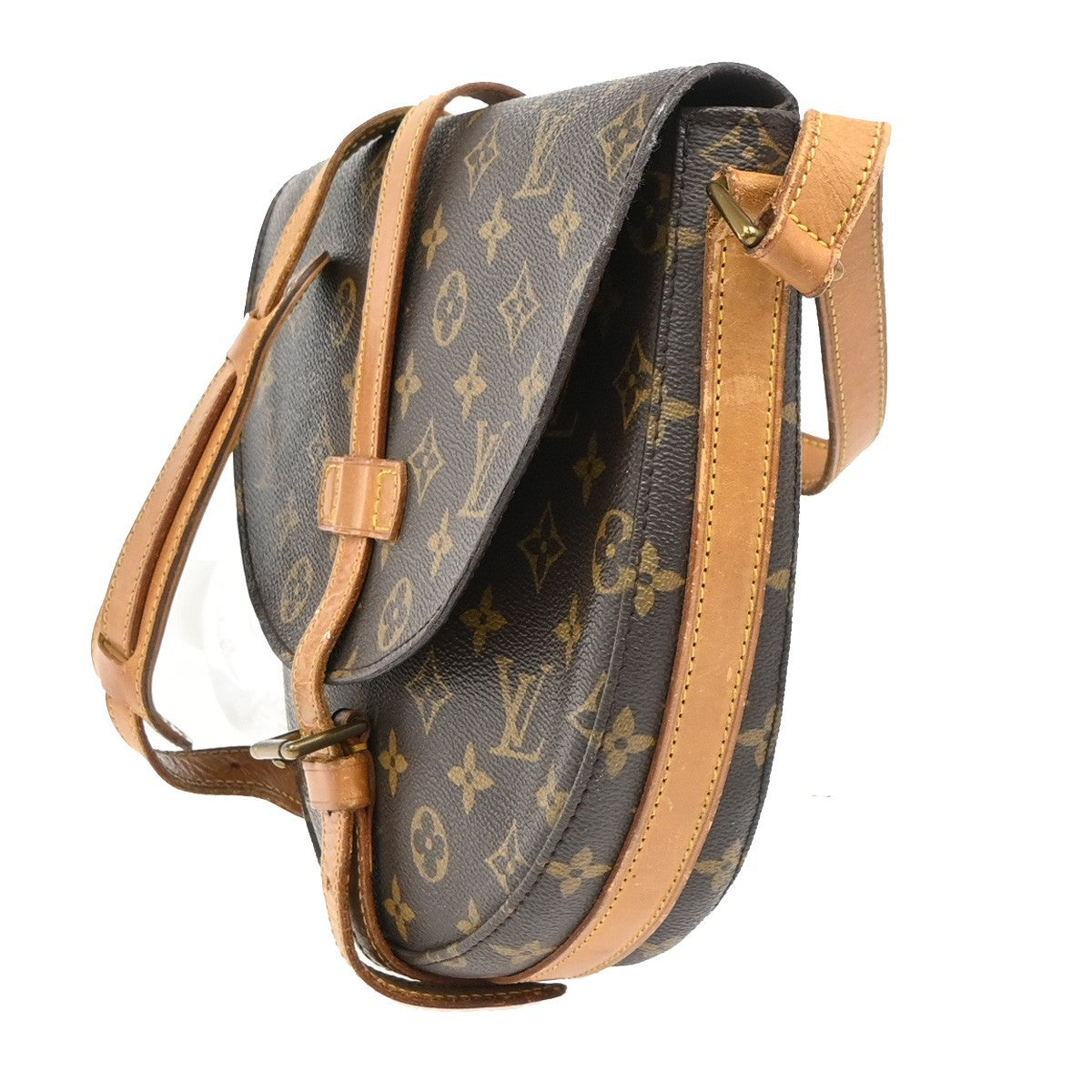 LOUIS VUITTON Chantilly GM Shoulder Bag Monogram Leather Brown M51232 34PA058