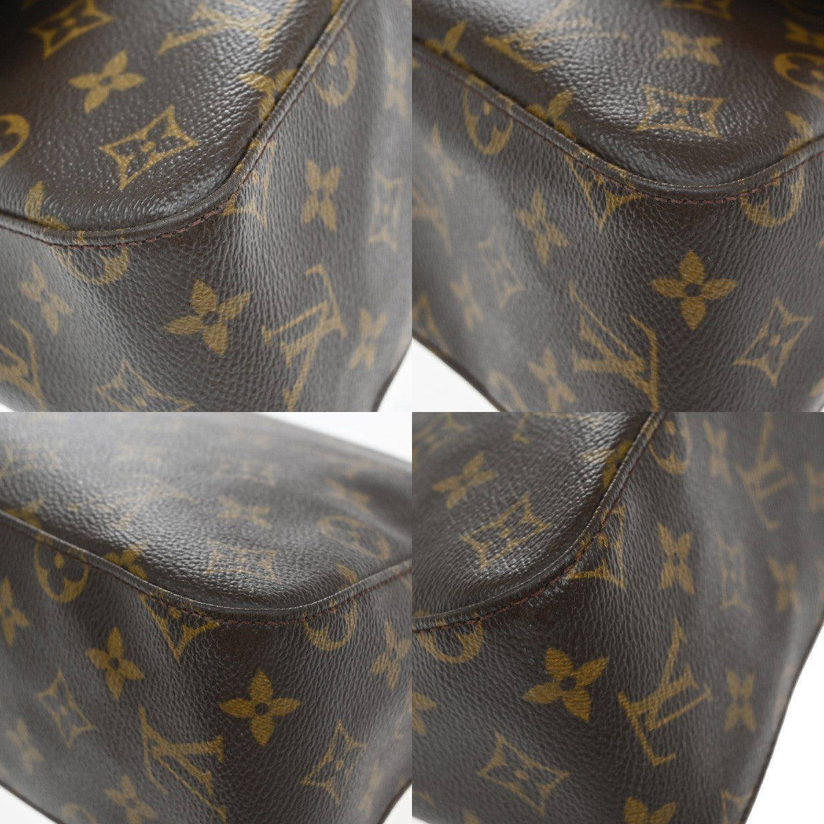 LOUIS VUITTON Mini Looping Hand Bag Monogram Leather Brown M51147 16EF990