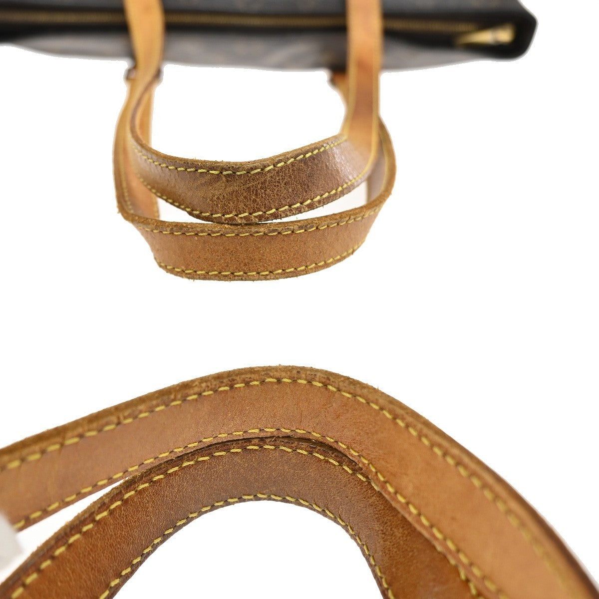 LOUIS VUITTON Cabas Mezzo Shoulder Bag Monogram Leather Brown M51151 34YJ152