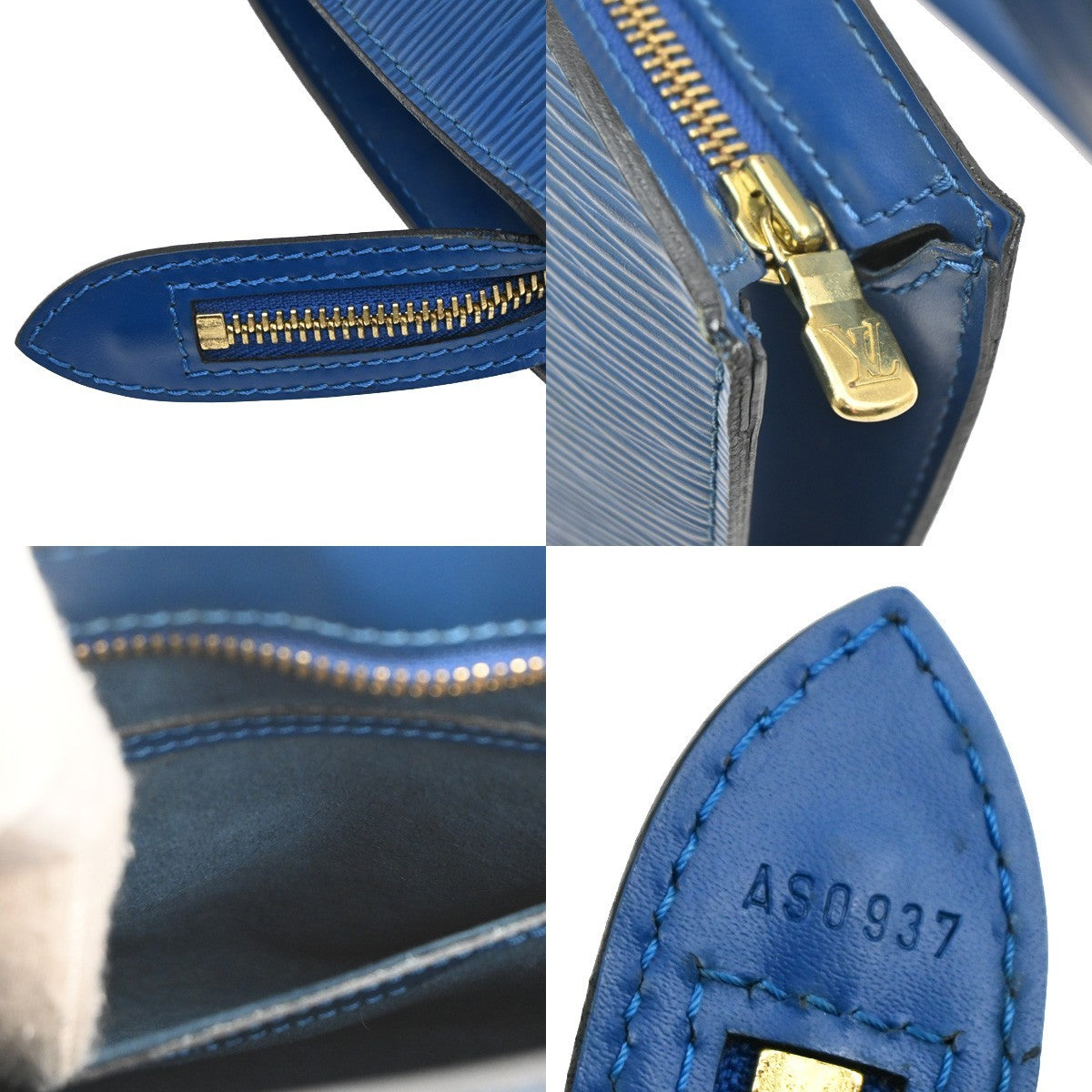 LOUIS VUITTON LV  Saint Jacques Shoulder Bag Epi Leather Blue M52275 85RL553