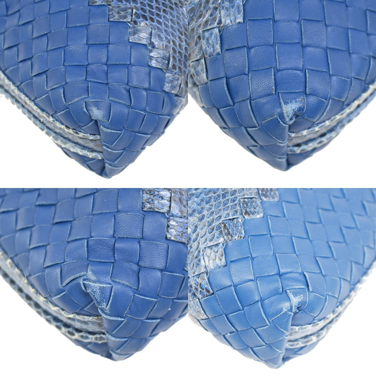 BOTTEGA VENETA Logo Intrecciato Shoulder Bag Embossing Leather BE Italy 12YH908
