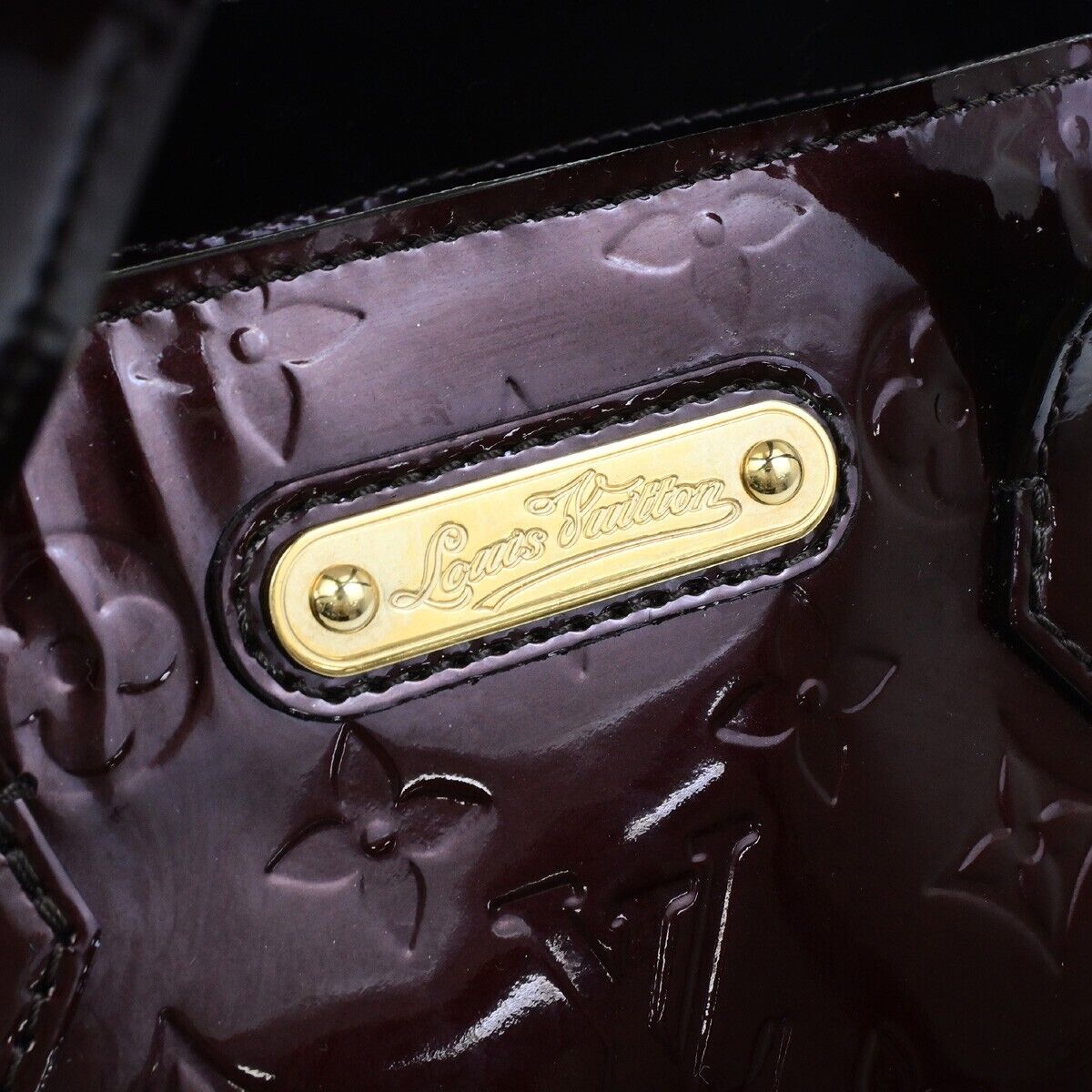 LOUIS VUITTON Wilshire PM Hand Bag Monogram Vernis Rouge Red M91644 35FB357